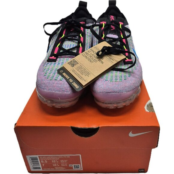 Nike Air Flyknit Vapormax 2021 FK NN Sneakers Pink Blast Women's 8.5 Men's 7 - Picture 1 of 14